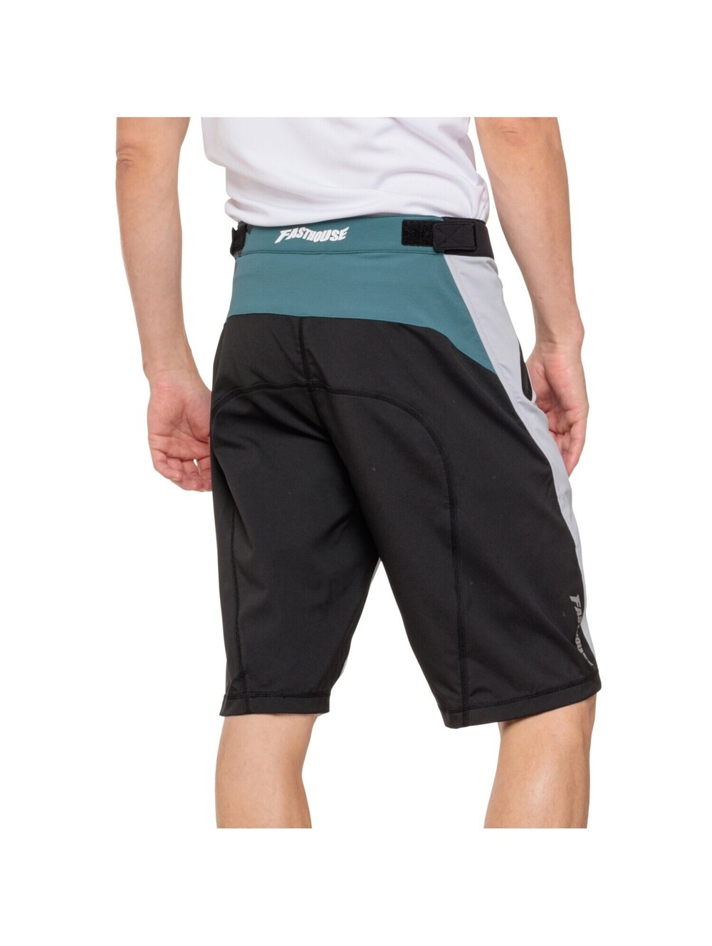 Fasthouse Crossline 2.0 Mountain Bike Shorts Silver Black Size 42 New $100 MSRP